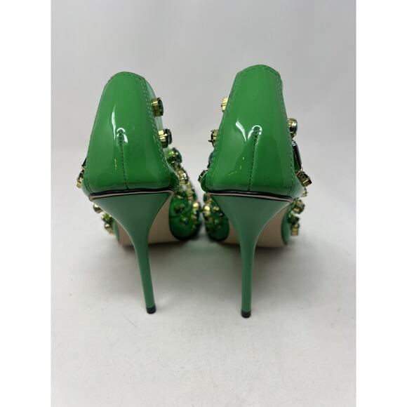 Good American Jeweled Emma Heel Summer Green size 8.5 - Picture 8 of 10